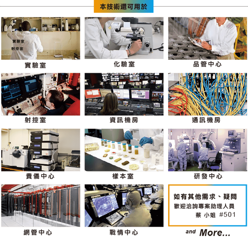 台灣防潮科技空間除濕工程，適用于實驗室、化驗室、品管中心、射控室、資訊機房、通訊機房、儀器中心、樣本室、研發中心、網管中心等專業空間